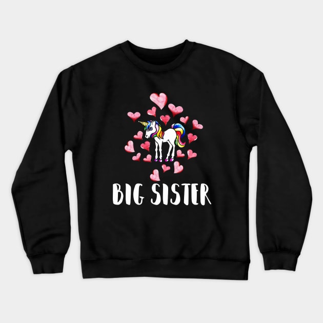 Big sister retro unicorn Crewneck Sweatshirt by bubbsnugg